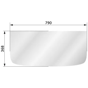 Vindruta Hitachi Ex-3,Ex-2 Lägre