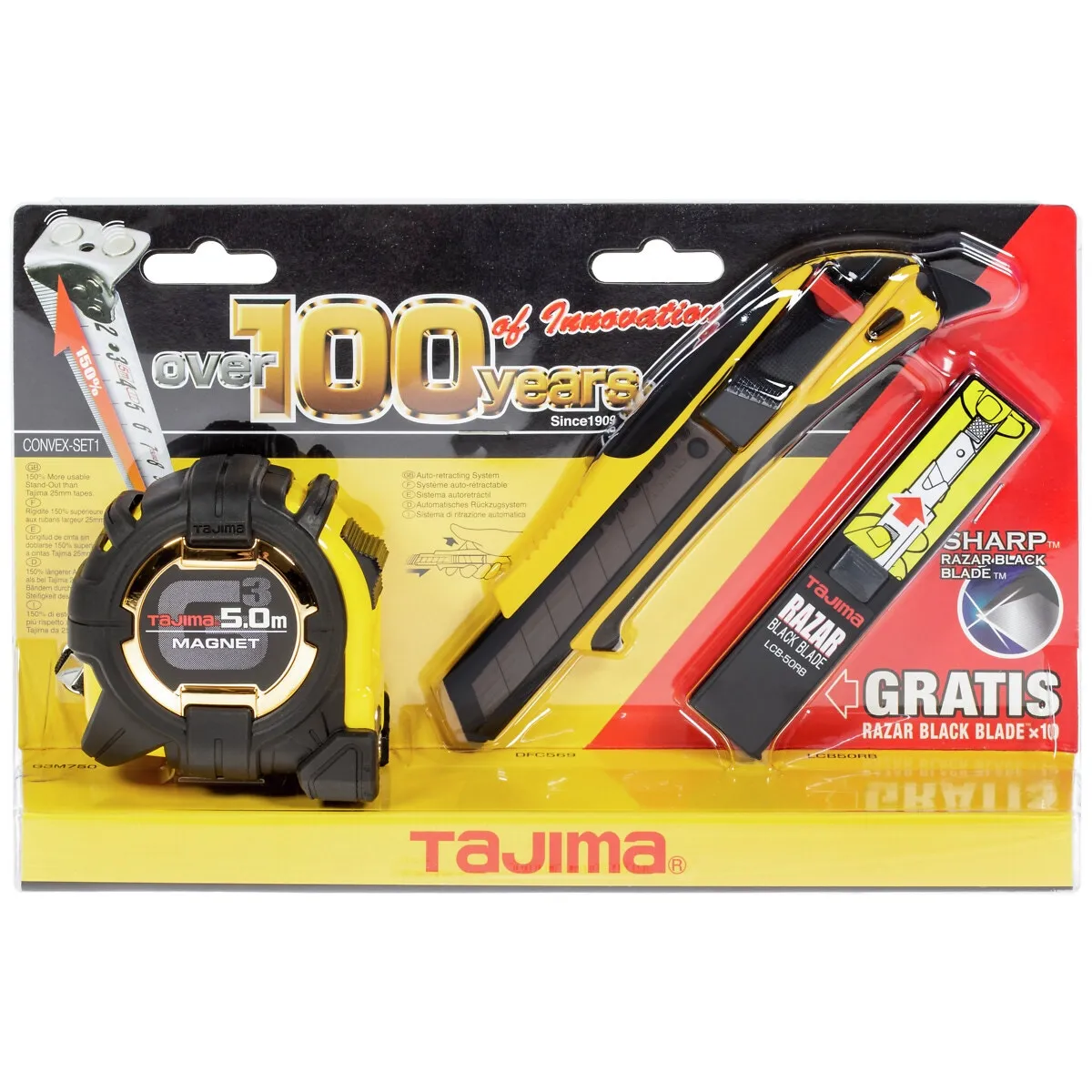 Måttband 5M + Brytbladskniv Med Brytblad