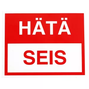 Dekal Hätä Seis 100X80