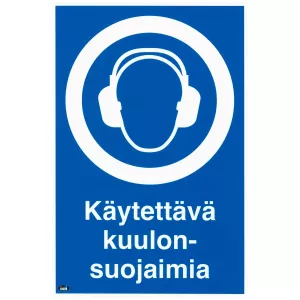 Skylt 200X300 Käytettävä Kuulonsuojaimia,