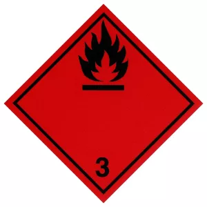 Dekal Brandfarliga Vätskor Nr 3 100X100Mm