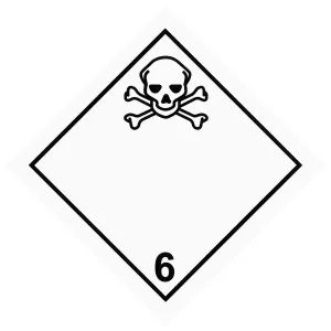 Dekal Giftiga Ämnen Riskgrupp Nr6 100X100Mm