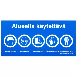 Skylt Alueella Käytettävä 500X250