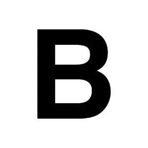 Klistermärke Bokstav B 100Mm