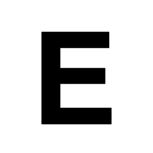 Klistermärke Bokstav E 100Mm