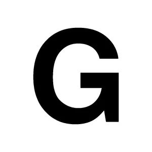 Klistermärke Bokstav G 100Mm