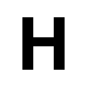 Klistermärke Bokstav H 100Mm