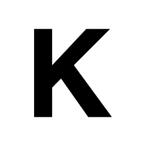 Klistermärke Bokstav K 100Mm