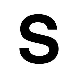 Klistermärke Bokstav S 100Mm