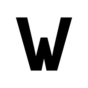 Klistermärke Bokstav W 100Mm