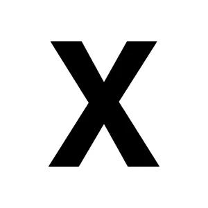 Klistermärke Bokstav X 100Mm