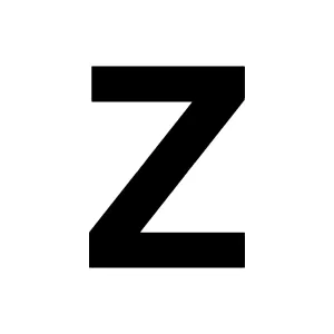 Klistermärke Bokstav Z 100Mm