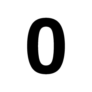 Klistermärke Nummer 0 100Mm