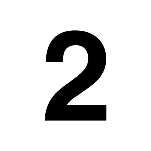 Klistermärke Nummer 2 100Mm