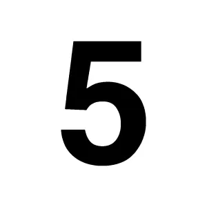 Klistermärke Nummer 5 100Mm