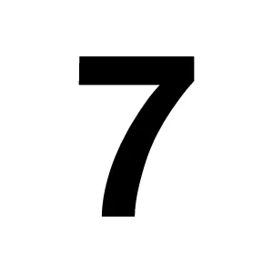 Klistermärke Nummer 7 100Mm