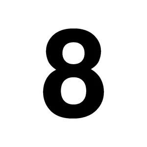Klistermärke Nummer 8 100Mm