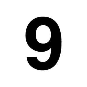 Klistermärke Nummer 9 100Mm