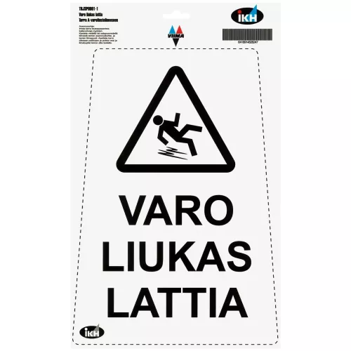 Dekal Till Golvskylt "Varo Liukas Lattia"
