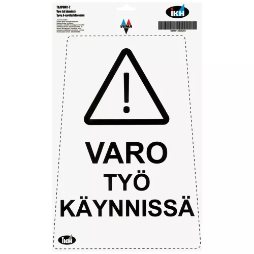 Dekal Till Golvskylt "Varo Työ Käynnissä"