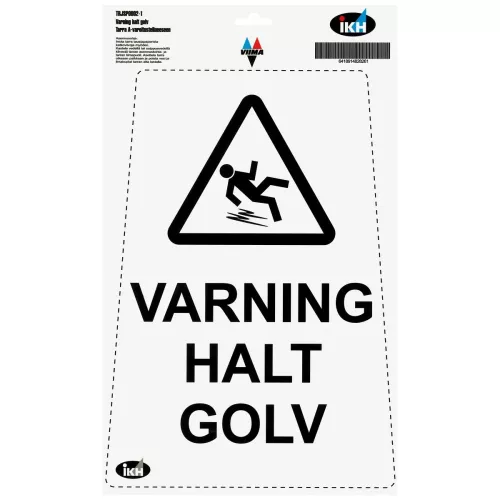 Dekal Till Golvskylt "Varning Halt Golv"