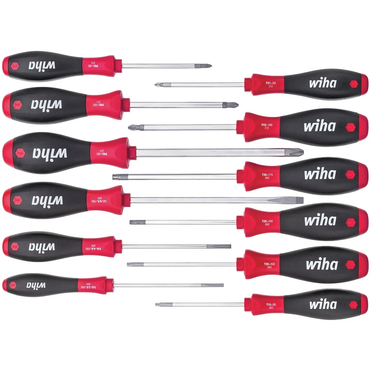 Skruvmejselsats 12 Delar Spår/Ph/Pz/Torx Sb