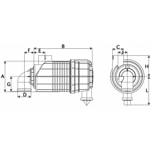 Luftrenare Komplett 90 Grader