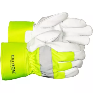 Arbetshandskar 10 Hi-Vis Läder Skyddskrage