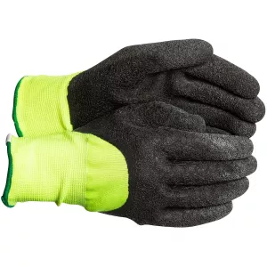 Arbetshandskar 9 Latex 3/4 Hi-Vis M.Foder