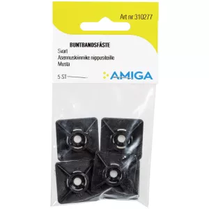 Buntbadsfäste Svart 5St
