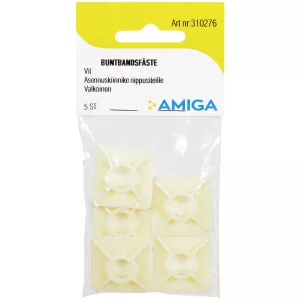 Buntbandsfäste Vit 5St