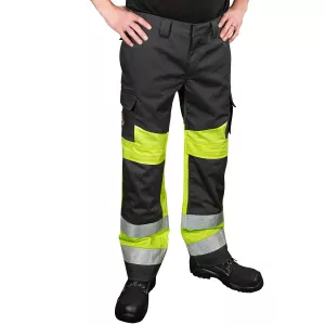 Byxor D100 Flams. Sinoper Fl.Gul/M.Grå Kl1 En2047