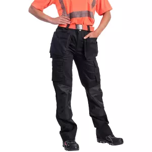 Byxor Med Spikfickor D108 Fuksiitti Svart Stretch