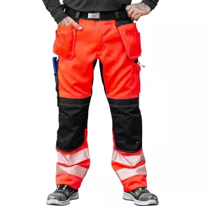 Byxor Stretch Med Spikfickor 4Xl Triton Fl.Röd/Sva