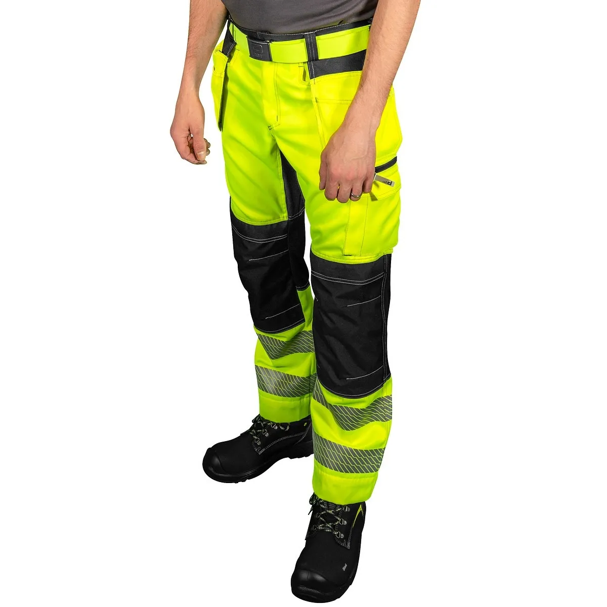 Byxor Stretch Med Spikfickor D96 Triton Fl.Gul/Sva