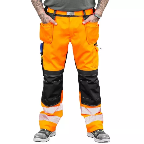 Byxor Stretch Med Spikfickor M Triton Fl.Or/Svart