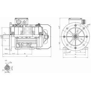 Elmotor 400V 1,5Kw 1400Rpm B35