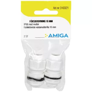 Förskruvning 16Mm Ip68 2St