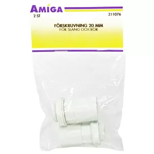 Förskruvning 20Mm För Slang Och Rör 2 St