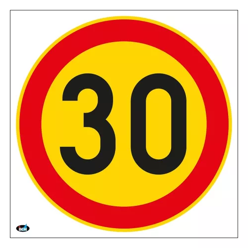 Hastighetsbegränsning 30Km/H 200X200Mm