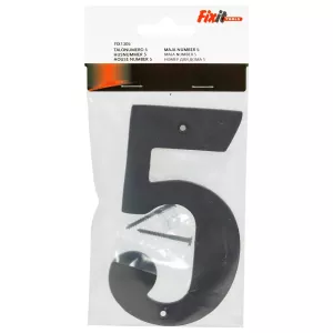 Husnummer Fem 150Mm Mässing/Svart