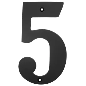 Husnummer Fem 150Mm Mässing/Svart