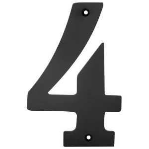 Husnummer Fyra 150Mm Mässing/Svart