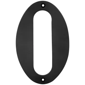 Husnummer Noll 150Mm Mässing/Svart