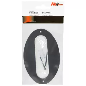 Husnummer Noll 150Mm Mässing/Svart