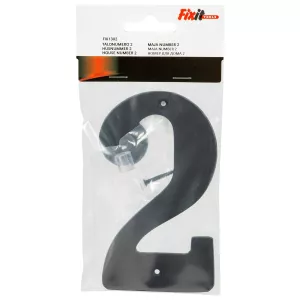 Husnummer Två 150Mm Mässing/Svart