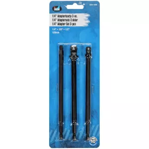 Hylsadapterset 1/4" 3 Delar 150Mm Wobble