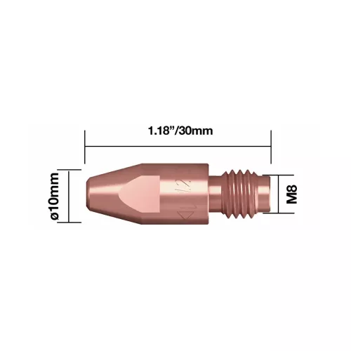 Kontaktrör M8 1,0Mm/30Mm 10 St Parweld