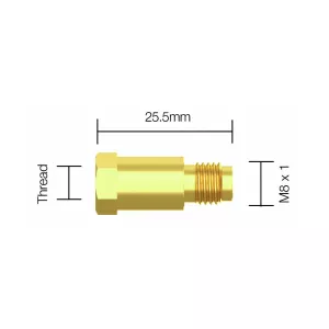 Kontaktrörshållare M6 5St M8X1 Kemppi