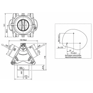 Luftfördelare Y 50Mm